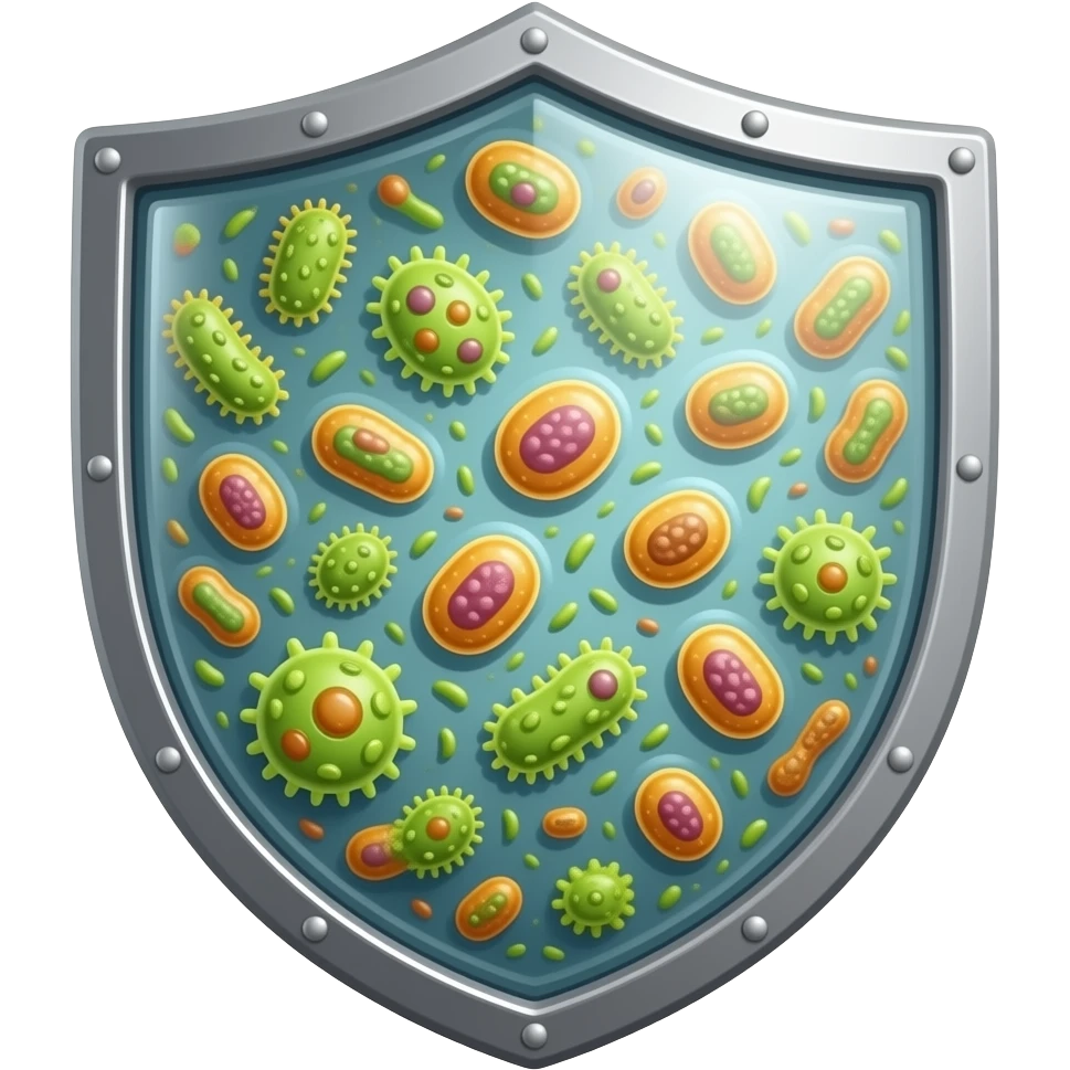 shield+bacteria emoji