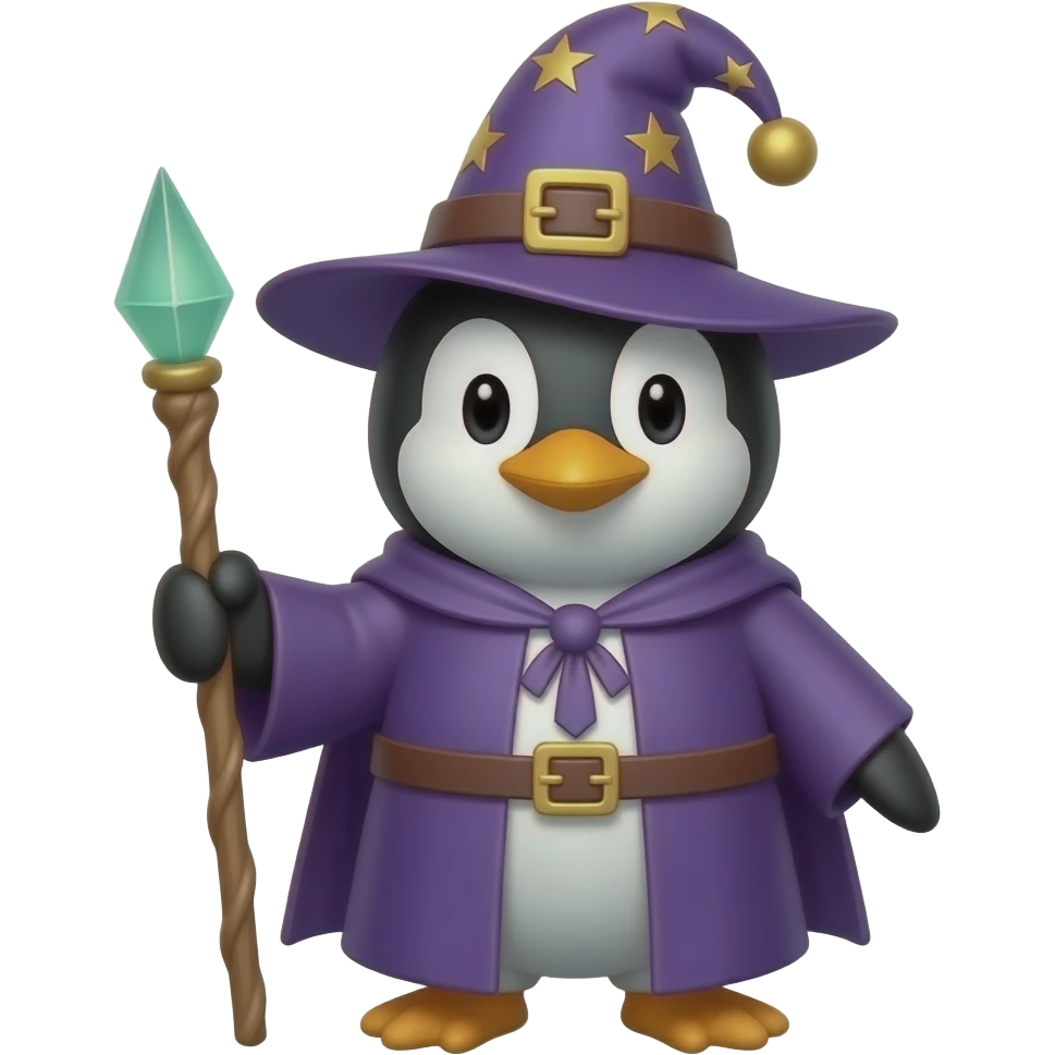 Penguin Wizard emoji