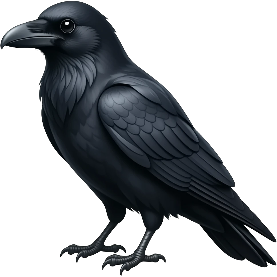 Gothic raven emoji