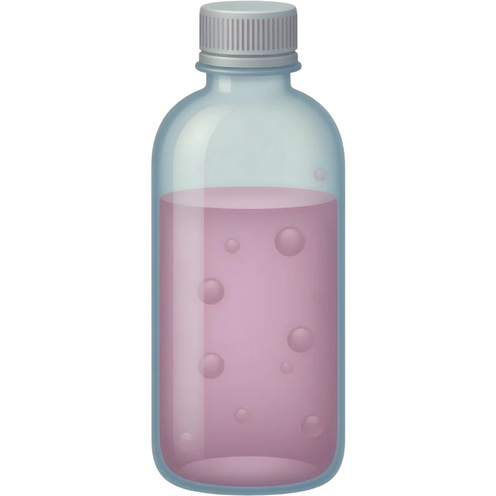 Refreching ice cold water bottle pink emoji