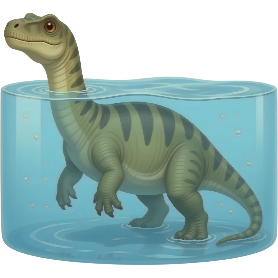 plesiosaurus sticking it's head out of the water emoji