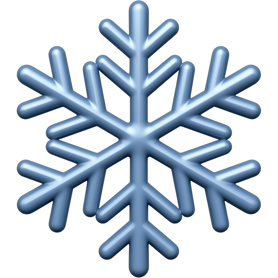 Snowflake Red blue emoji