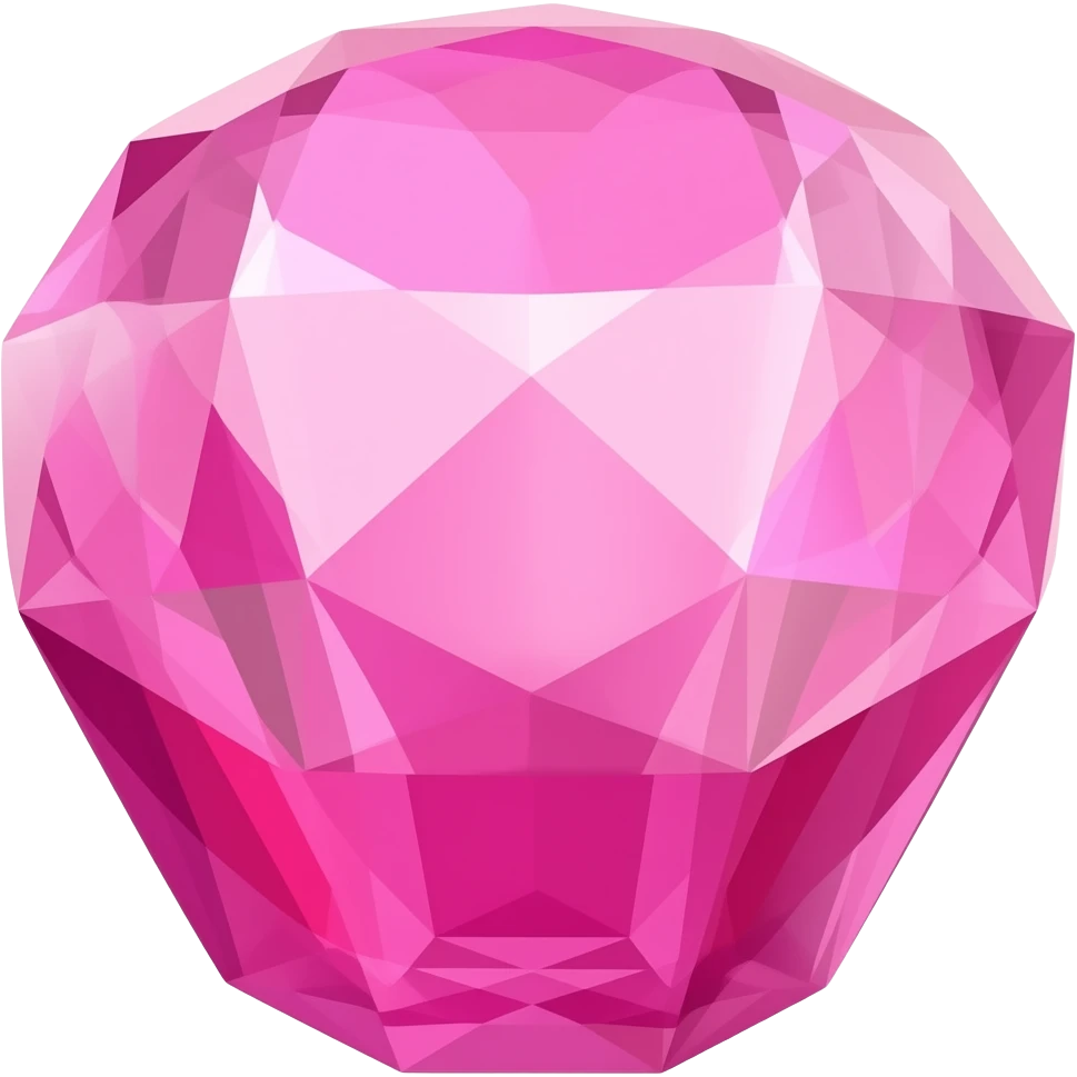 Cristal rosa brilhante emoji