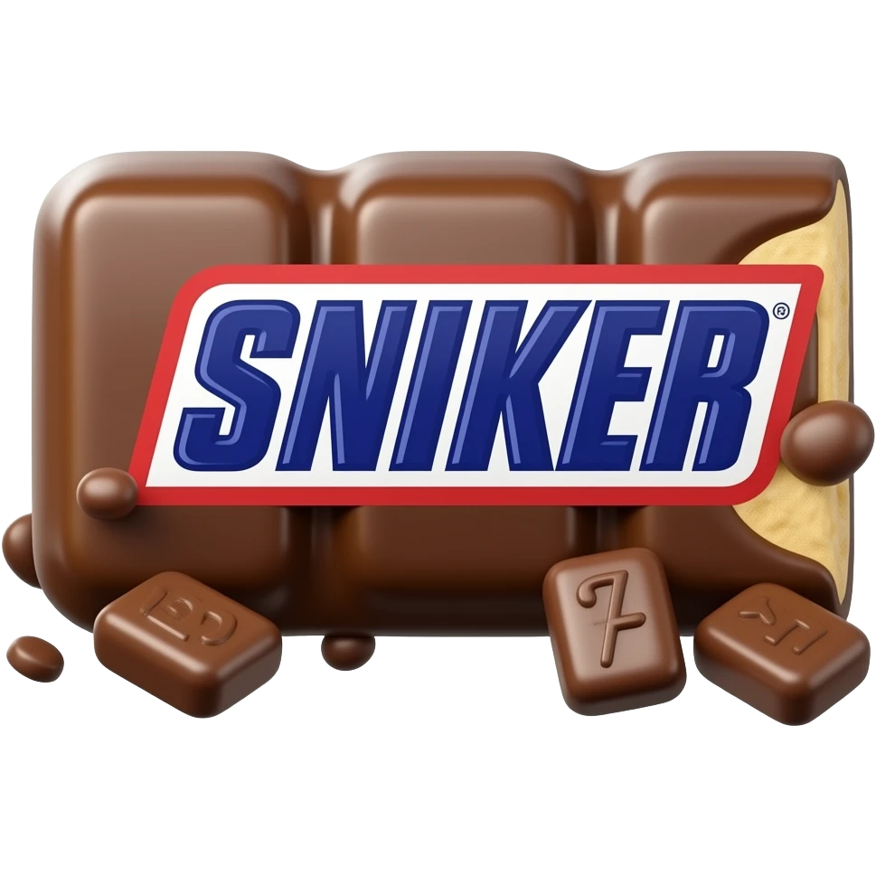 snickers in 3D emoji
