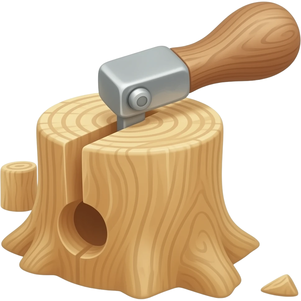 Log splitting tool emoji
