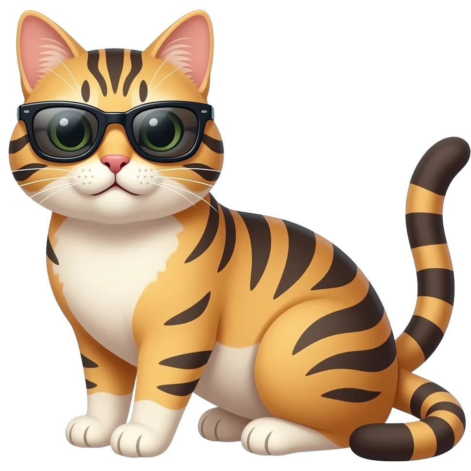 Cat wearing sunglasses emoji
