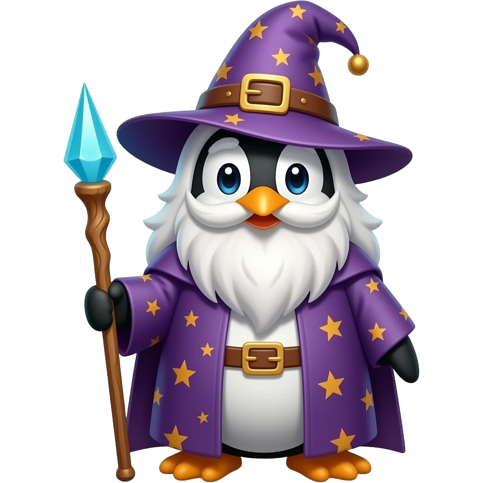 Penguin Wizard emoji