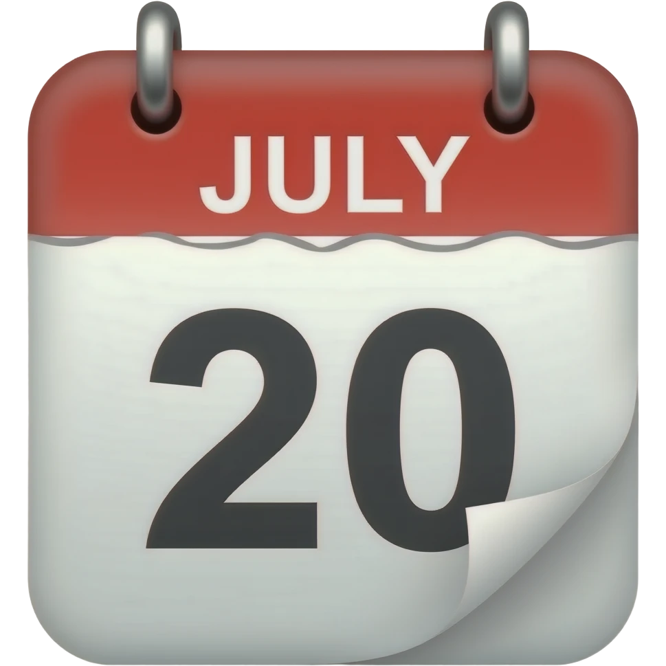 20 JULY emoji
