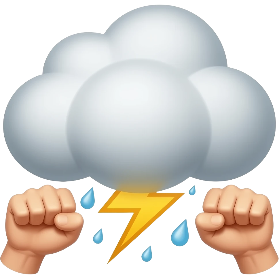 Fight cloud emoji