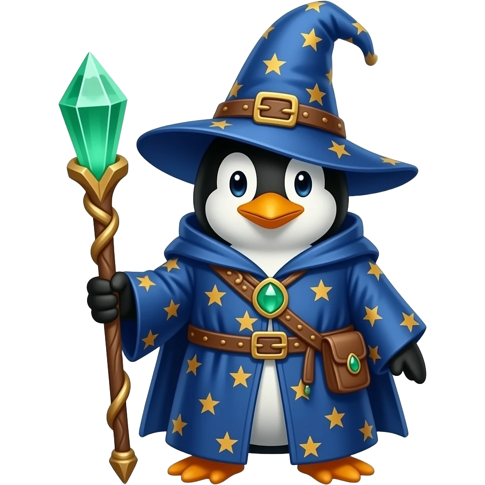 Penguin Wizard emoji