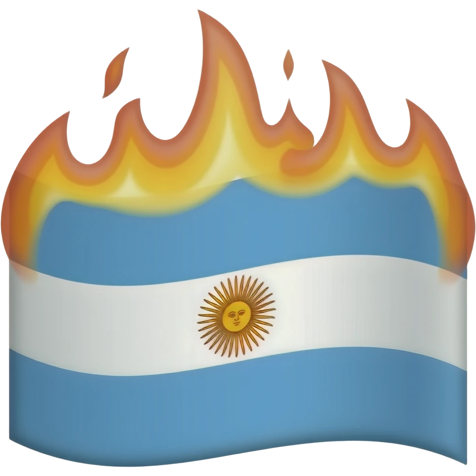 argentina burning emoji