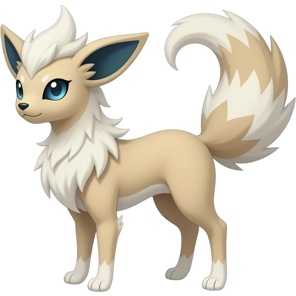 Slim thin lanky elegant oriental feral painted Absol-Litten-Sylveon-hybrid-animal emoji
