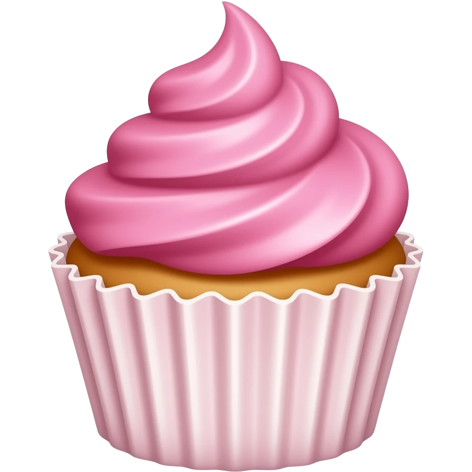 Cupcake with pink icing emoji