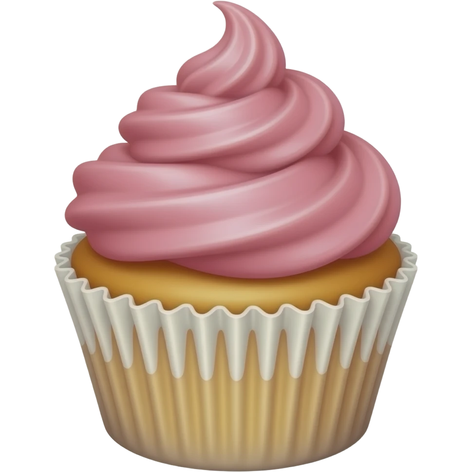 Cupcake with pink icing emoji