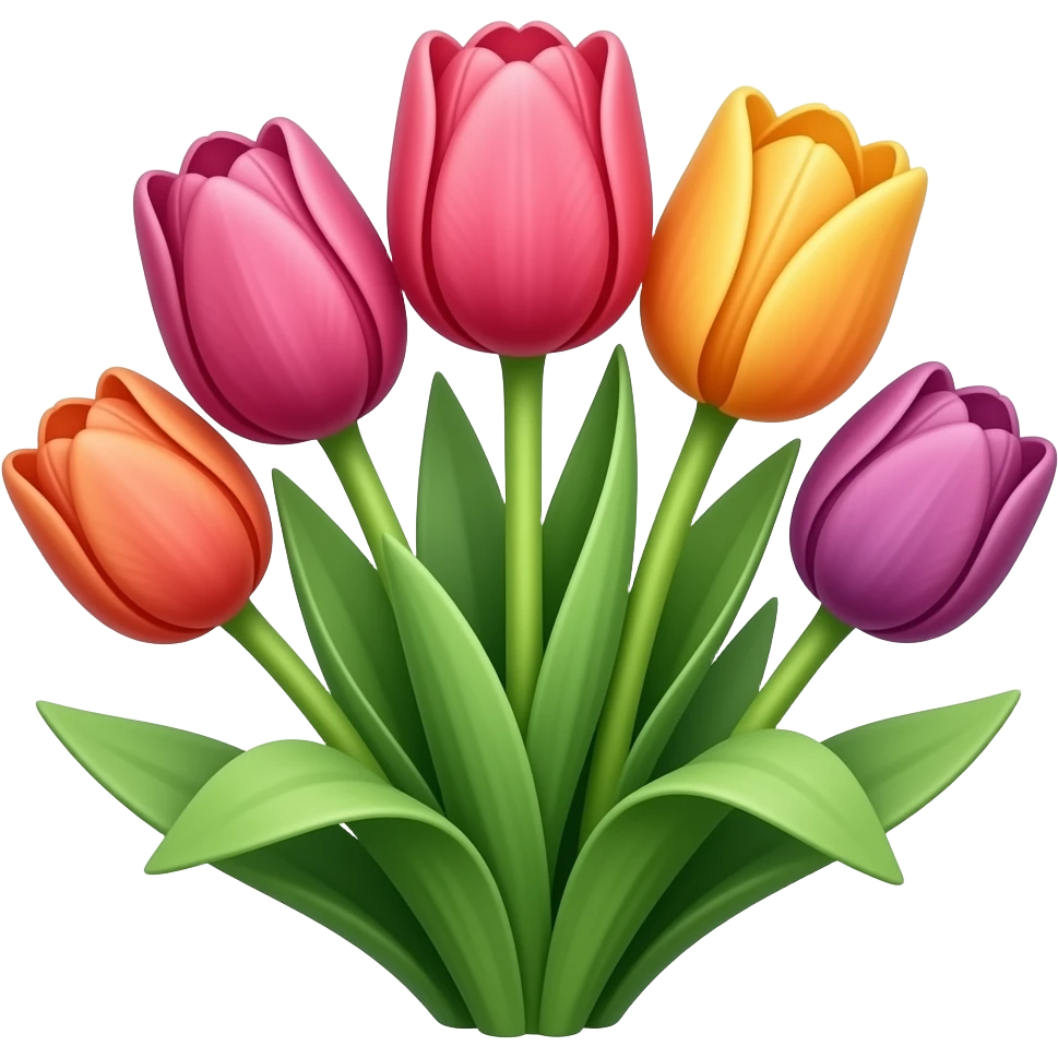 Bloomed tulips emoji