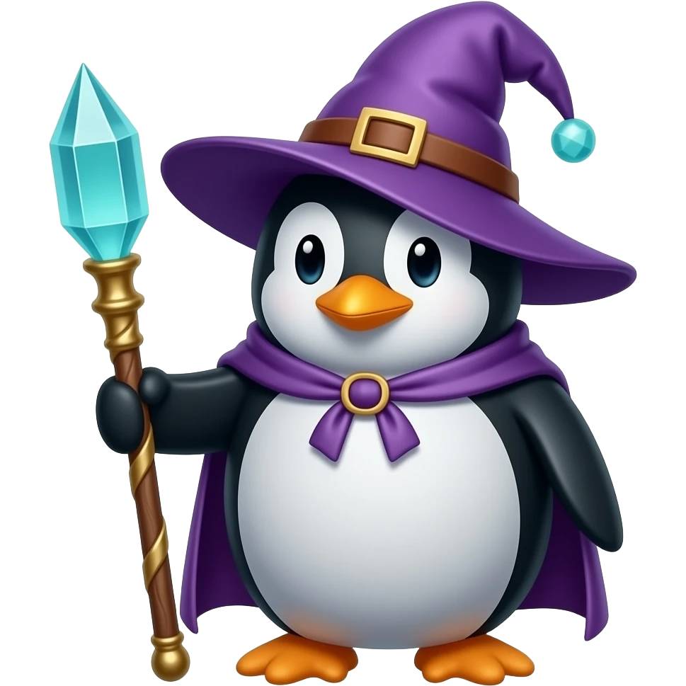 Penguin Wizard emoji