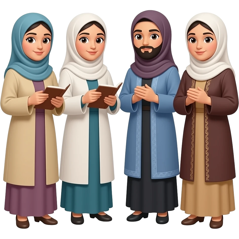 teaching manners islam women group emoji