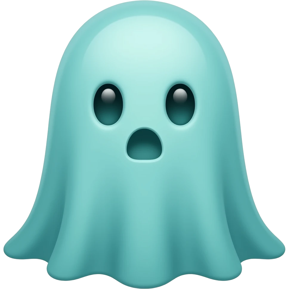 cute teal ghost emoji