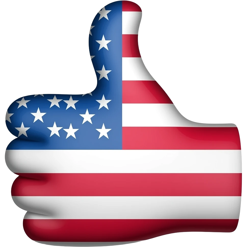 Sinal de Positivo patriota emoji