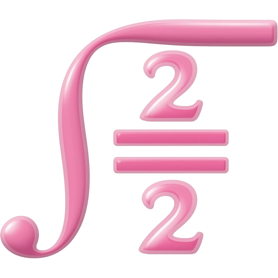 Calculo com simbolo de integrais e derivadas rosa emoji