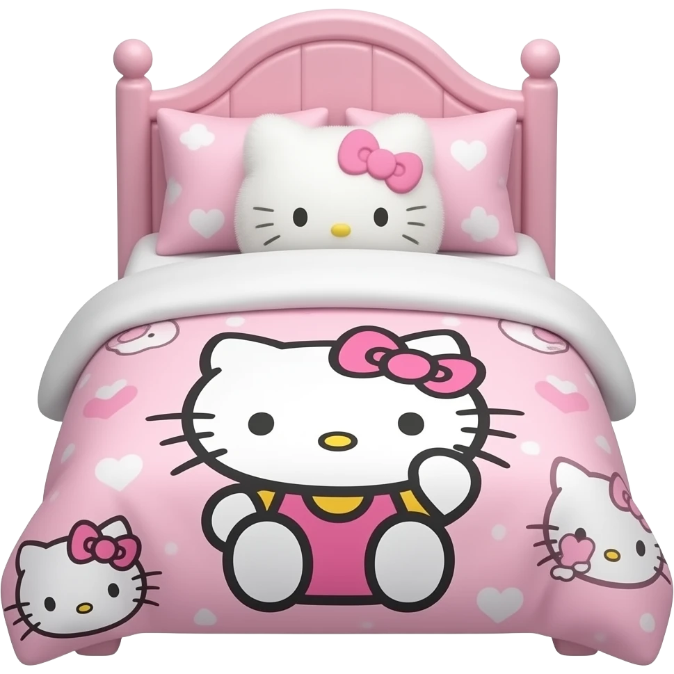Hellokitty bed emoji