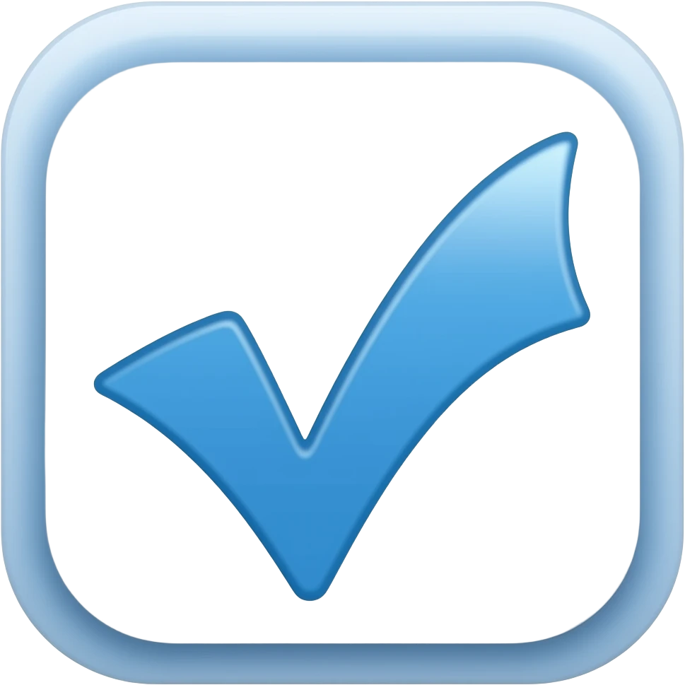 Blue tick verification emoji emoji