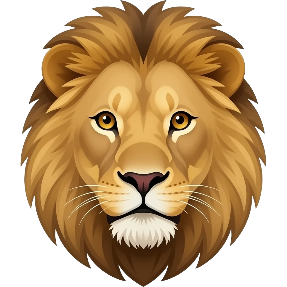 Lion head real emoji