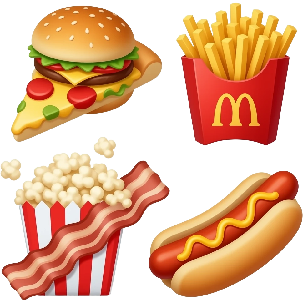 🍕🍔🍟🌭🍿🥓 emoji