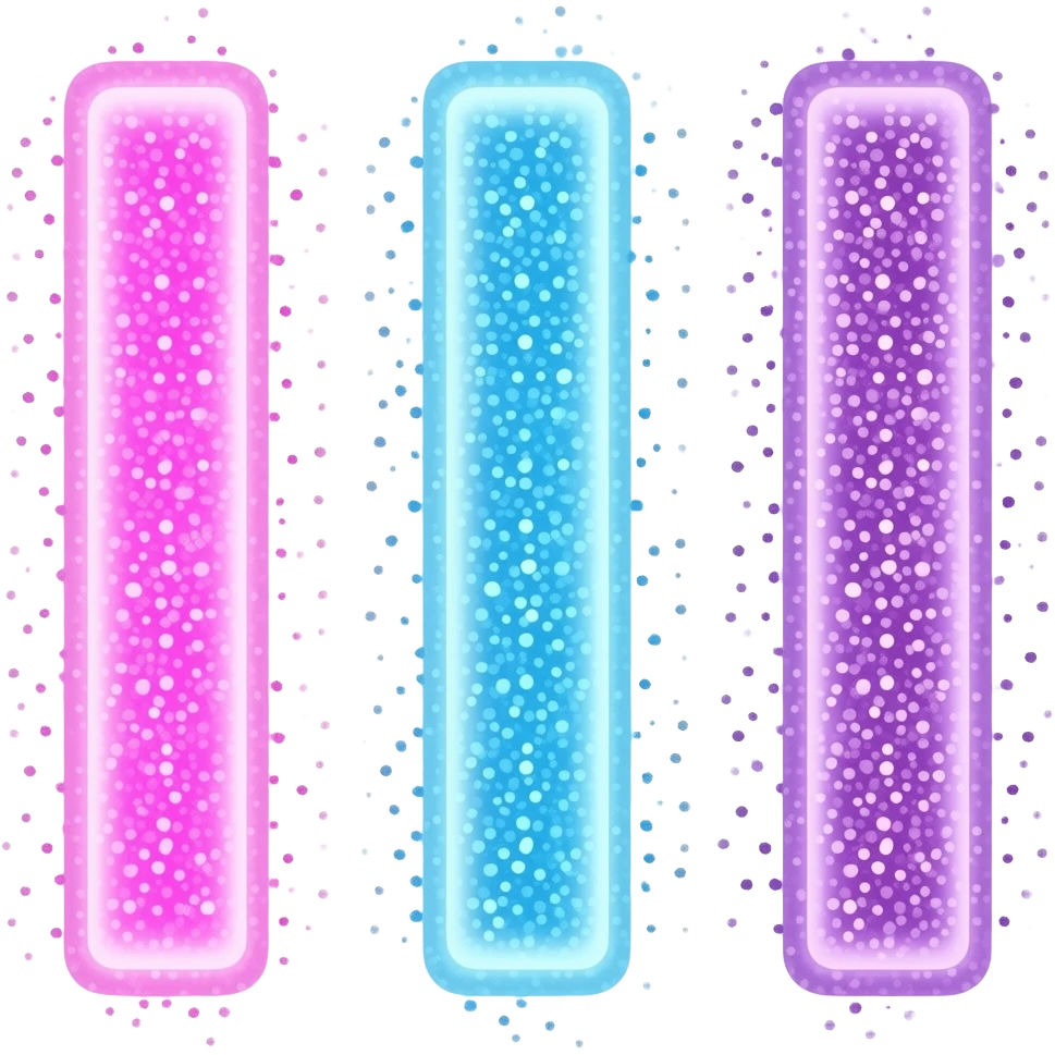 pink, blue and purple glittery neon colored straight vertical lines emoji