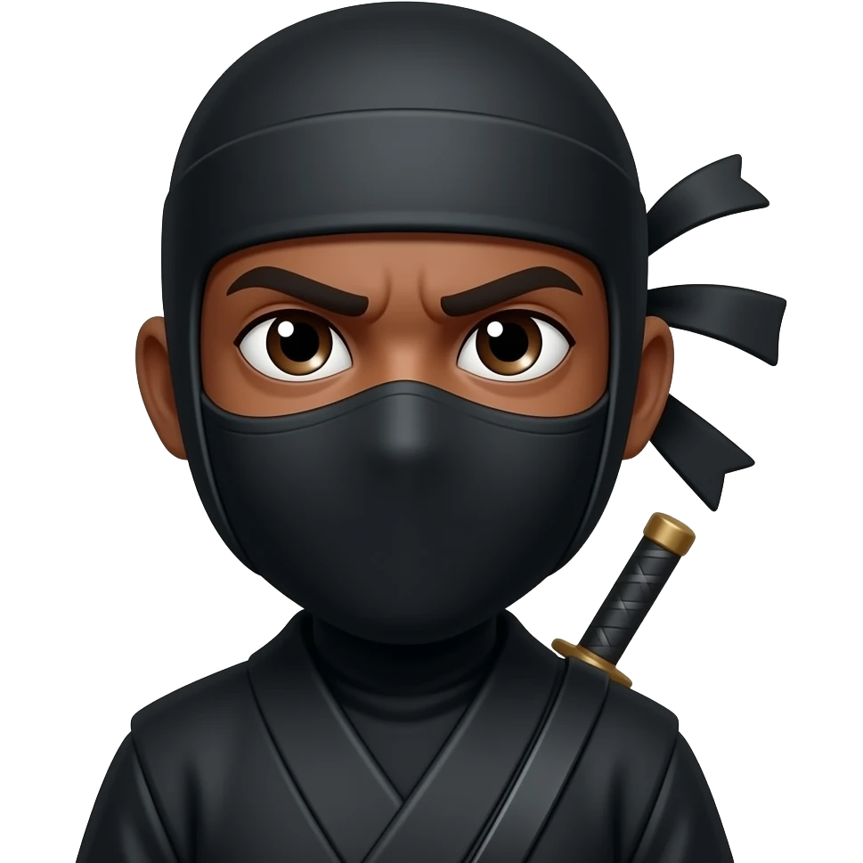 🥷🏾🫣 emoji