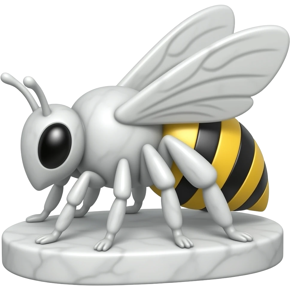 marble bee statue emoji
