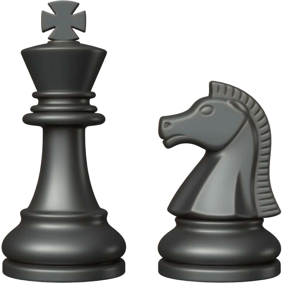 Black king and queen emoji