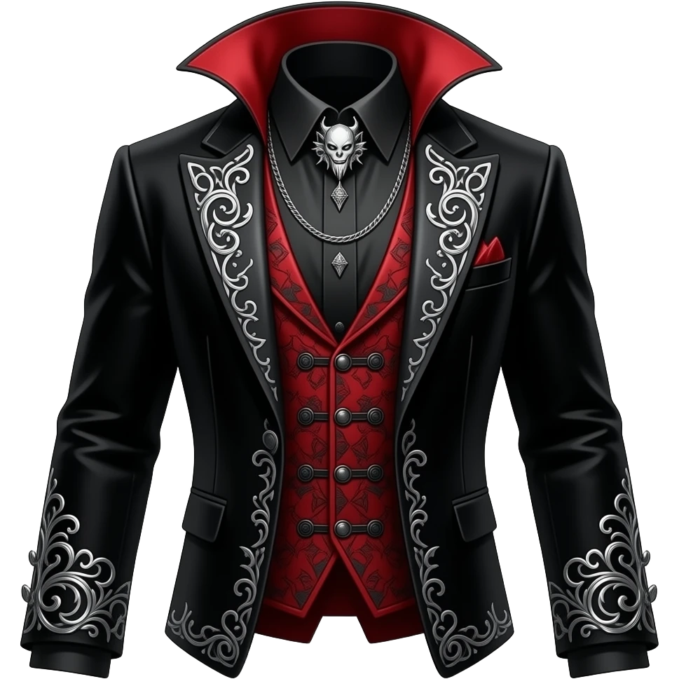 Vampiric gothic suit emoji