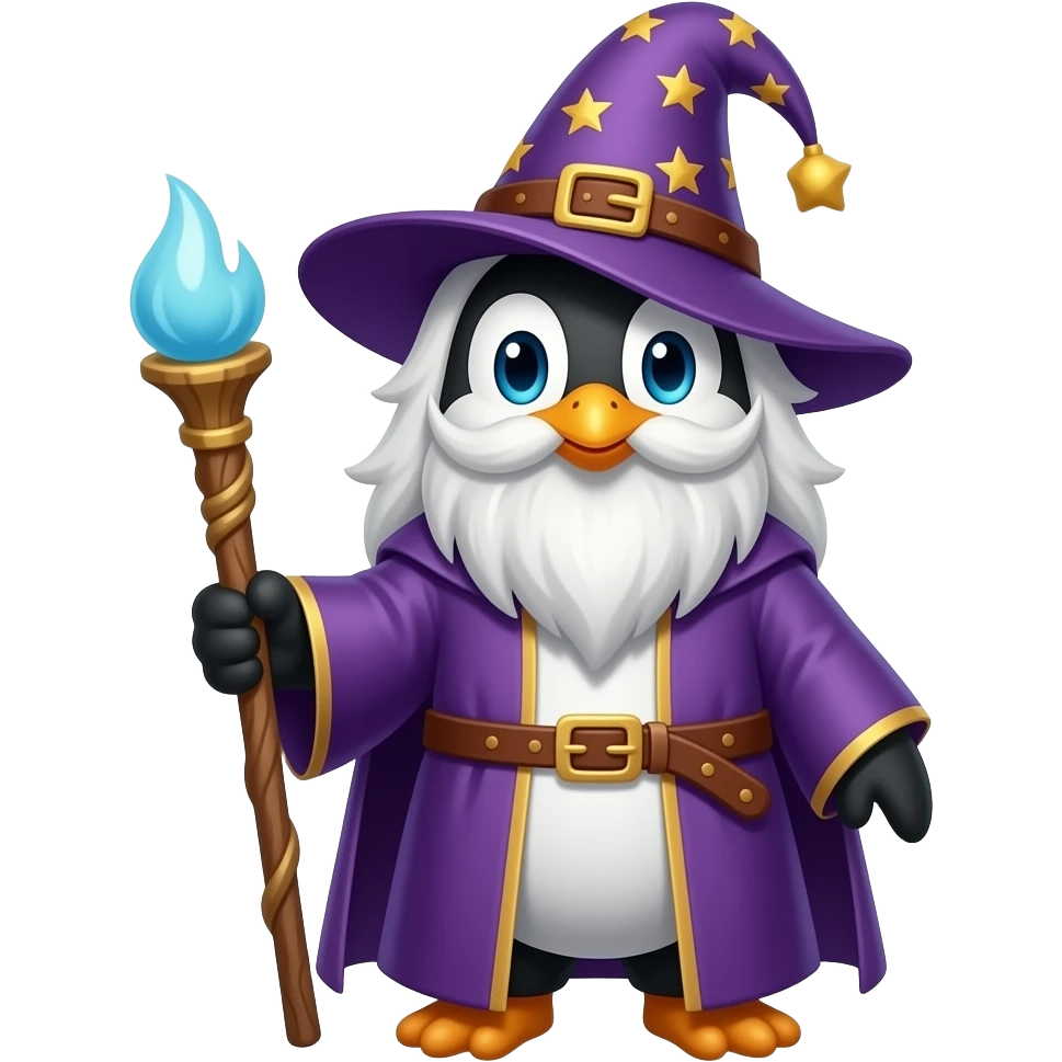 Penguin Wizard emoji