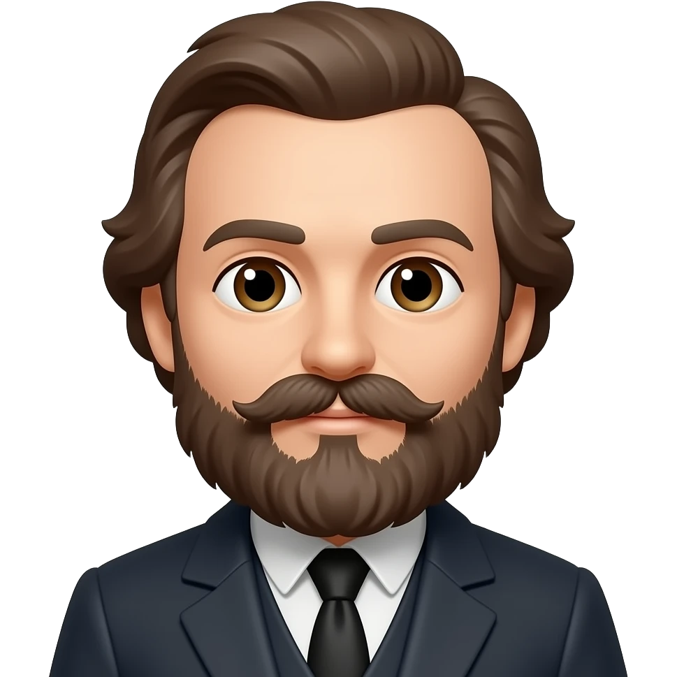 Bitmoji of Friedrich engel with beard emoji