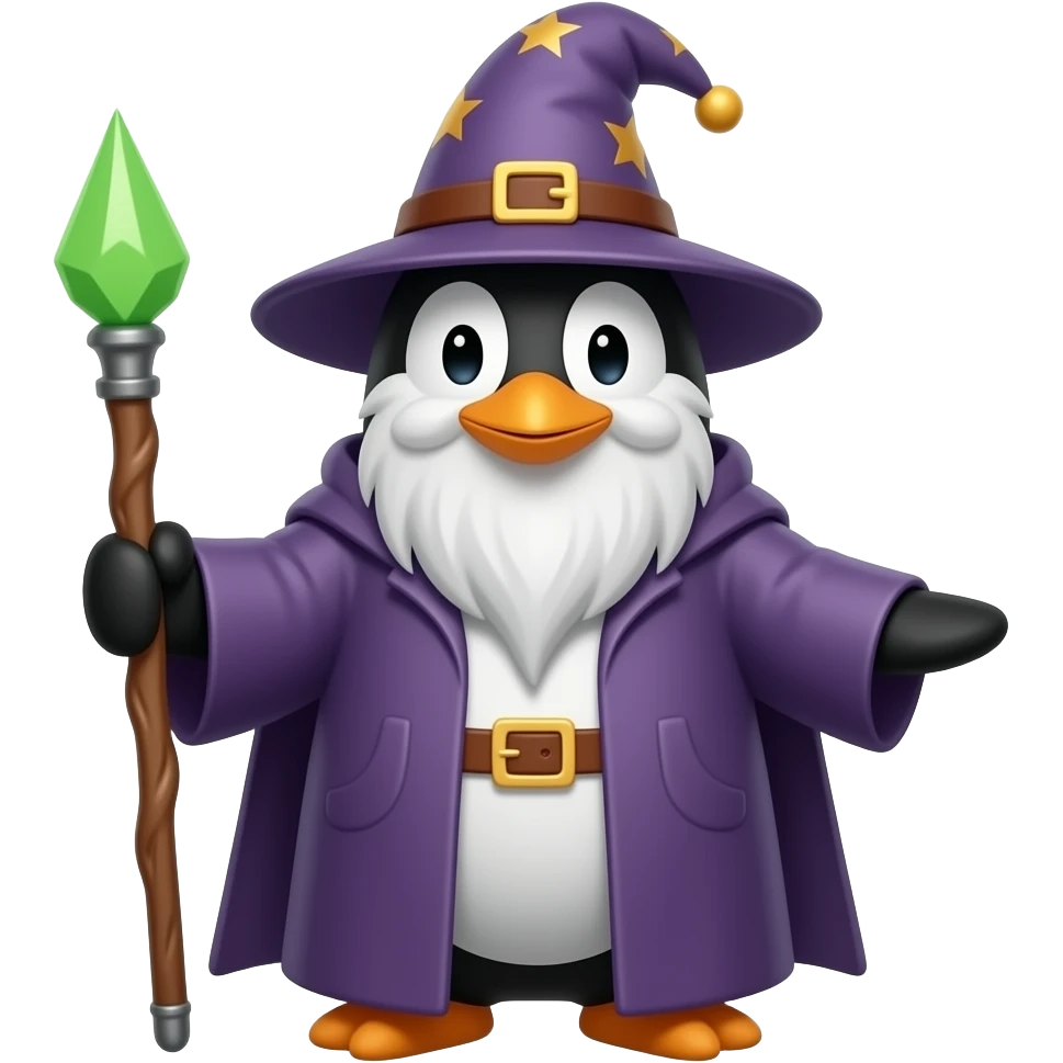 Penguin Wizard emoji