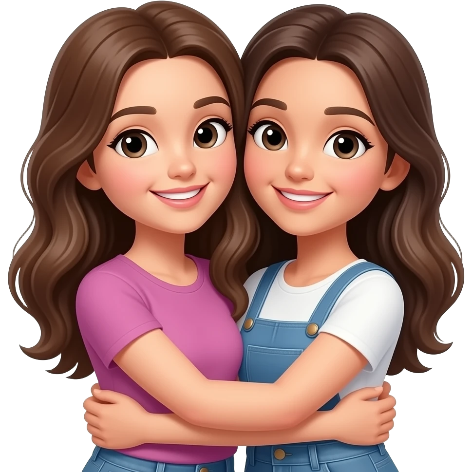 обнимашки двух друзей emoji