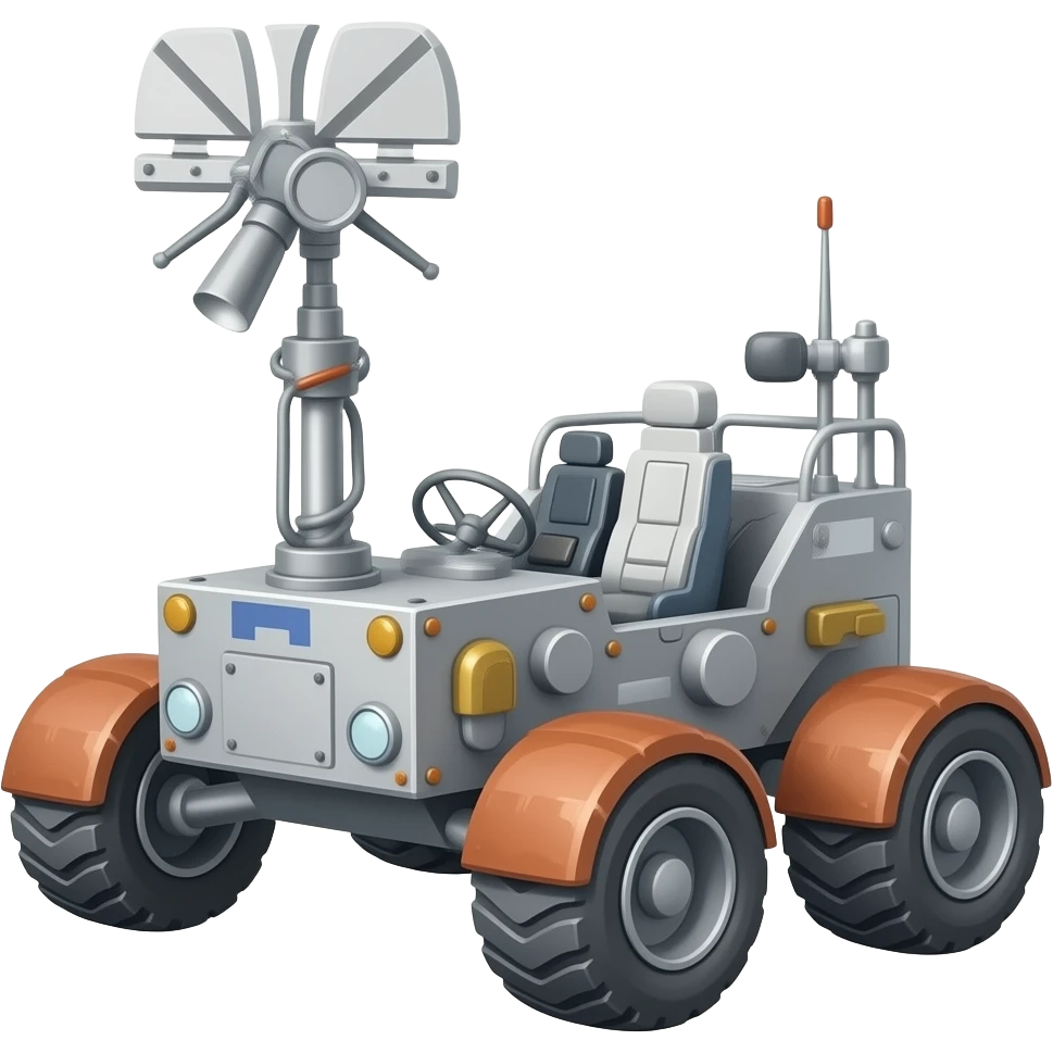 Apollo 17 lunar roving emoji