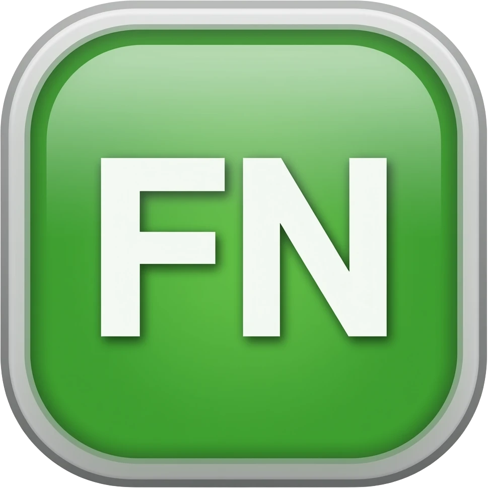 The words(green FN) emoji