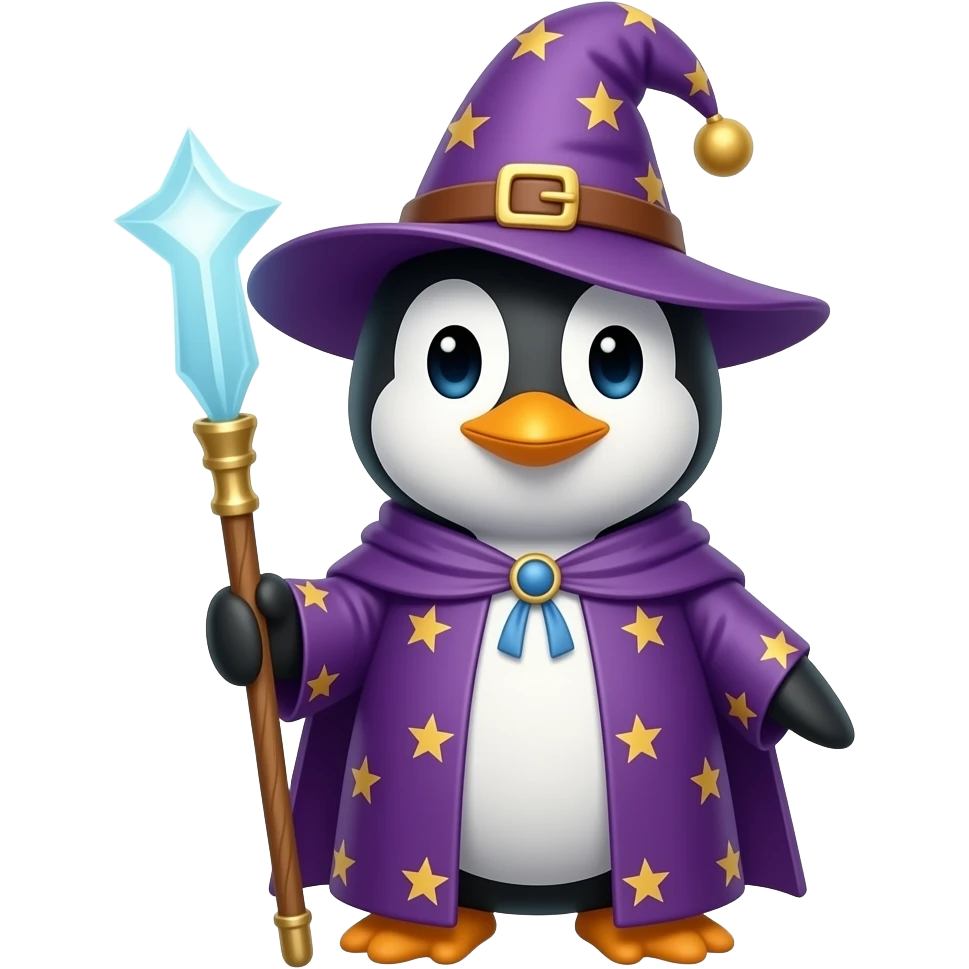 Penguin Wizard emoji