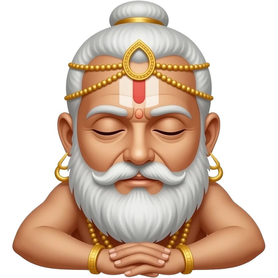 Brahmin prostrating emoji