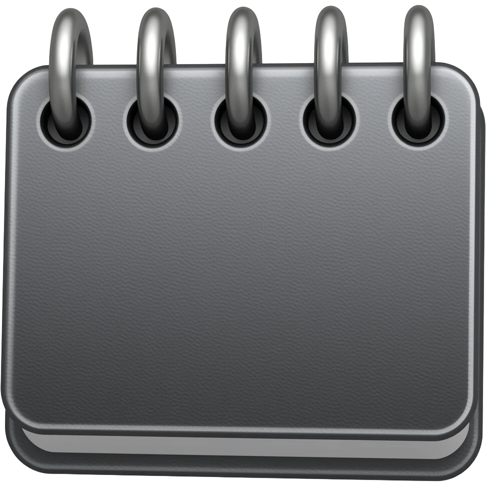 Black planner emoji