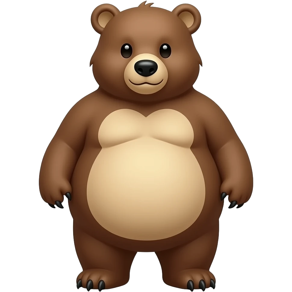 Full belly bear emoji