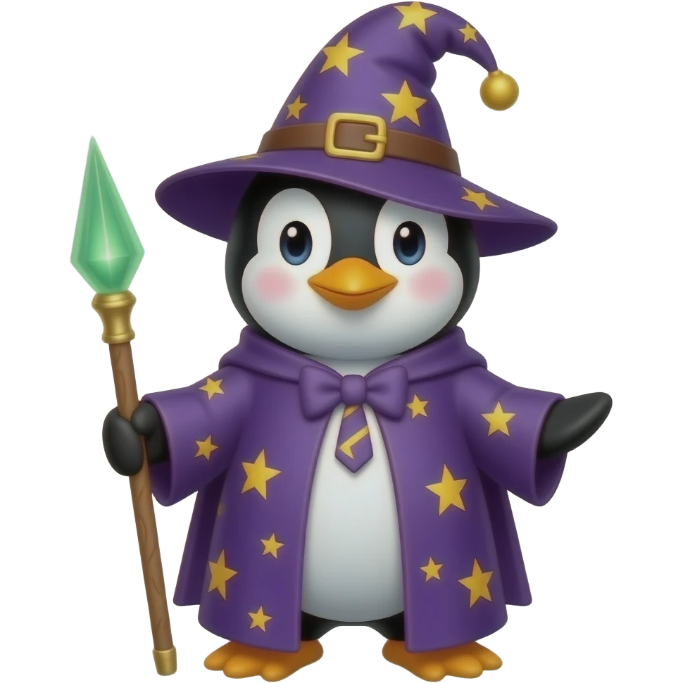 Penguin Wizard emoji