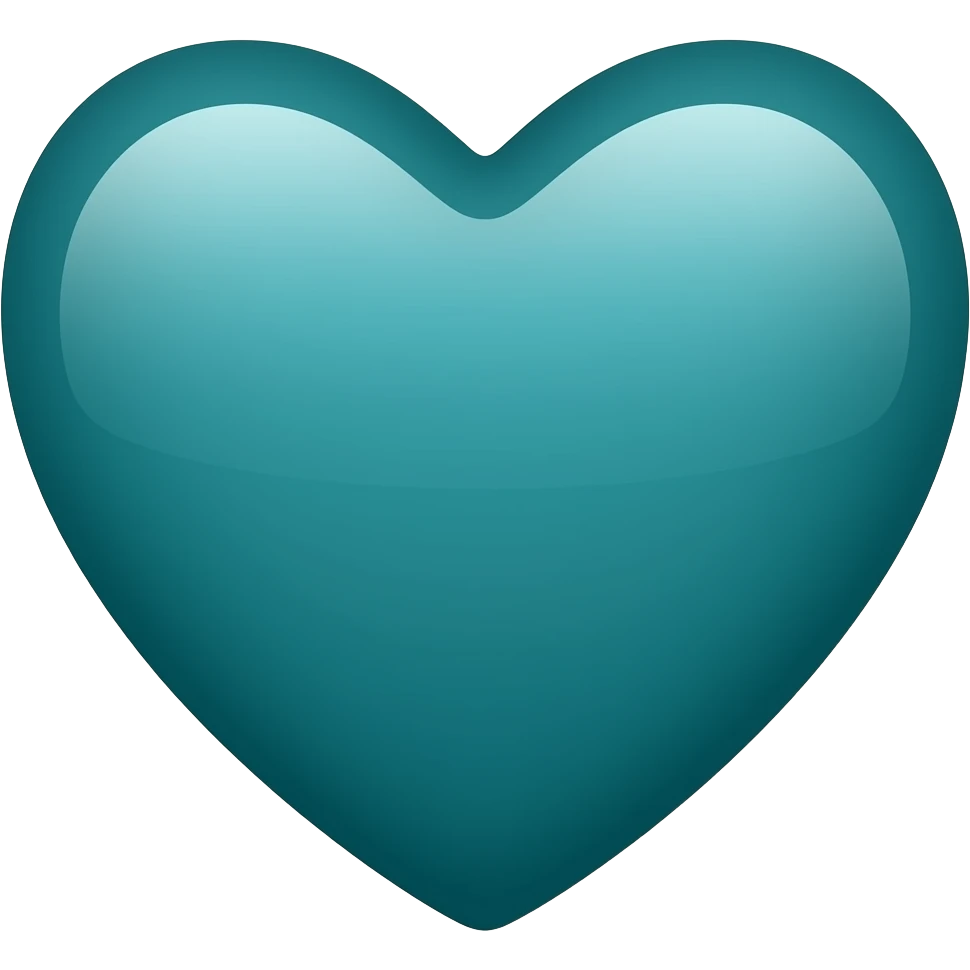 dark teal heart emoji