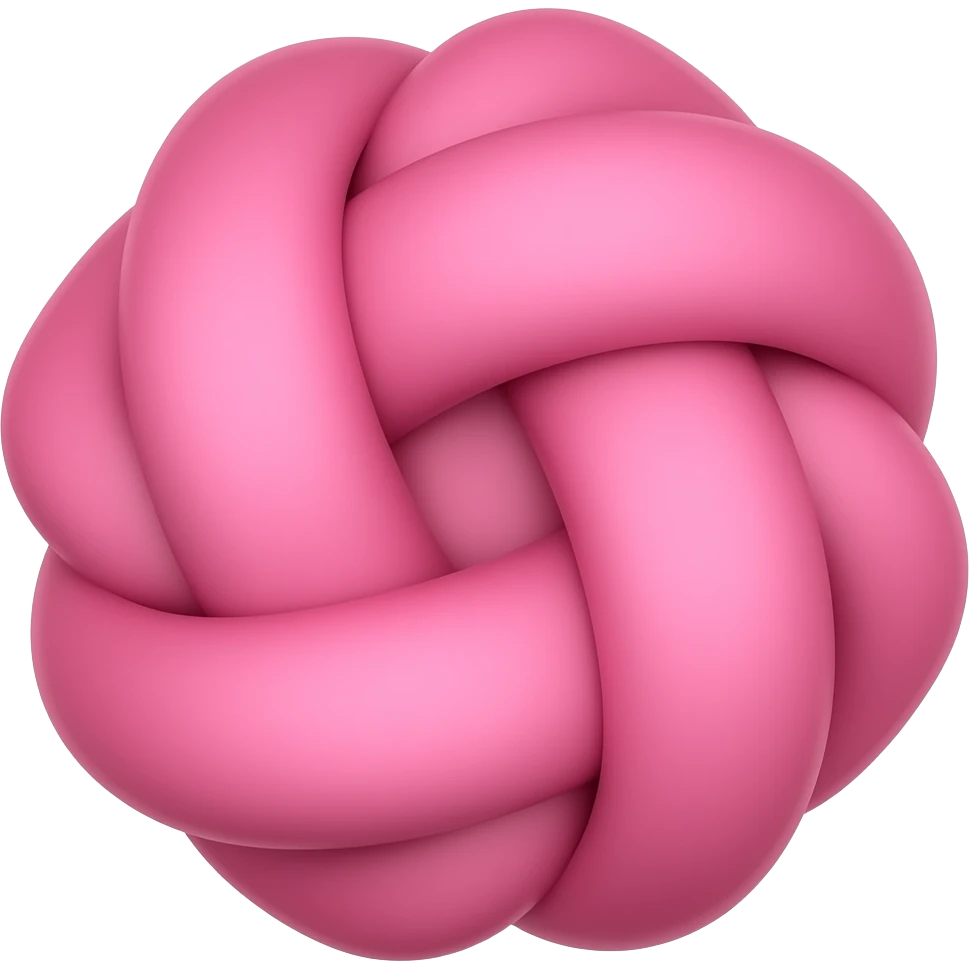 Pink knot emoji