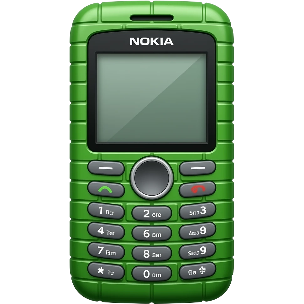 green brick themed nokia emoji