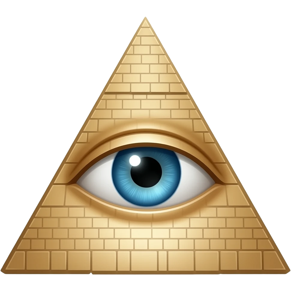 Highly detailed, pyramid eye, ultra real, realistic emoji