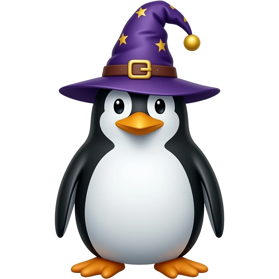 Penguin Wizard emoji