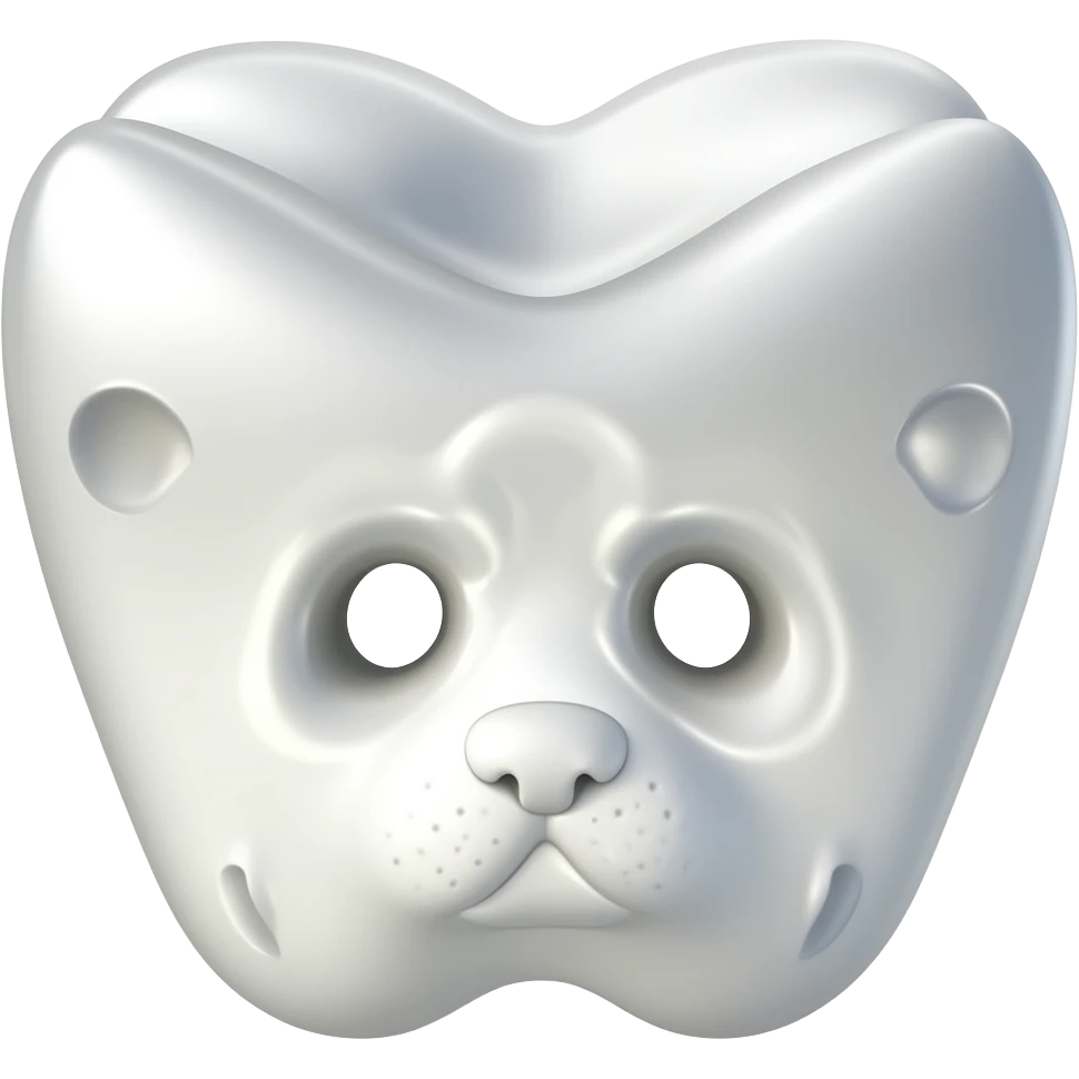 Dog tooth model emoji